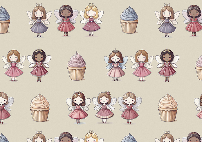 Fairy Cakes, Cupcake Sponge - Roman Blind - Image 7